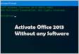 Activate Office 2013 Via Command Line
